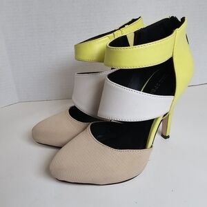 Call It Spring Yellow Strap Heels